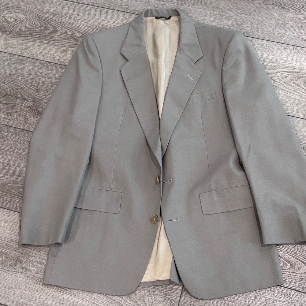 Christian Dior Monsieur Blazer Mens Gray 2 Button Sport Coat Suit Jacket Vintage